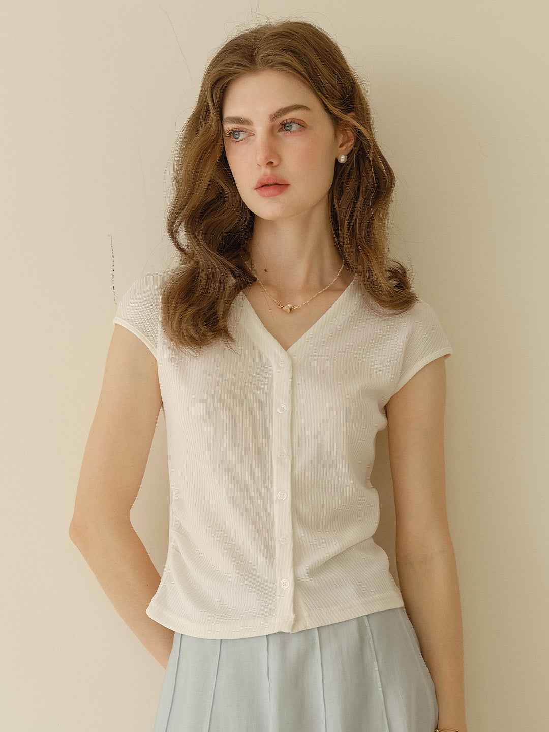 Blaire Simple V-Neck Blouse