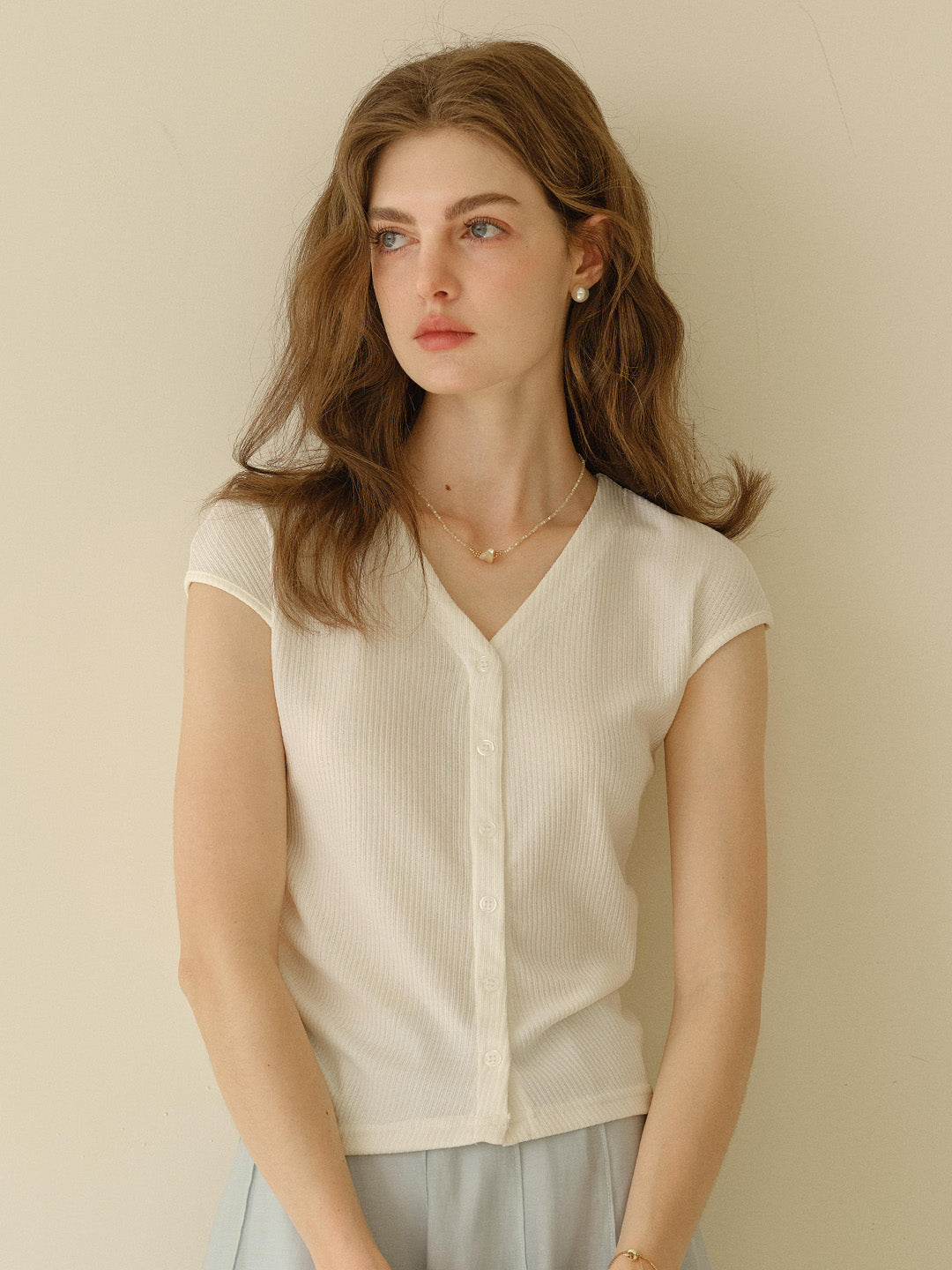 Blaire Simple V-Neck Blouse