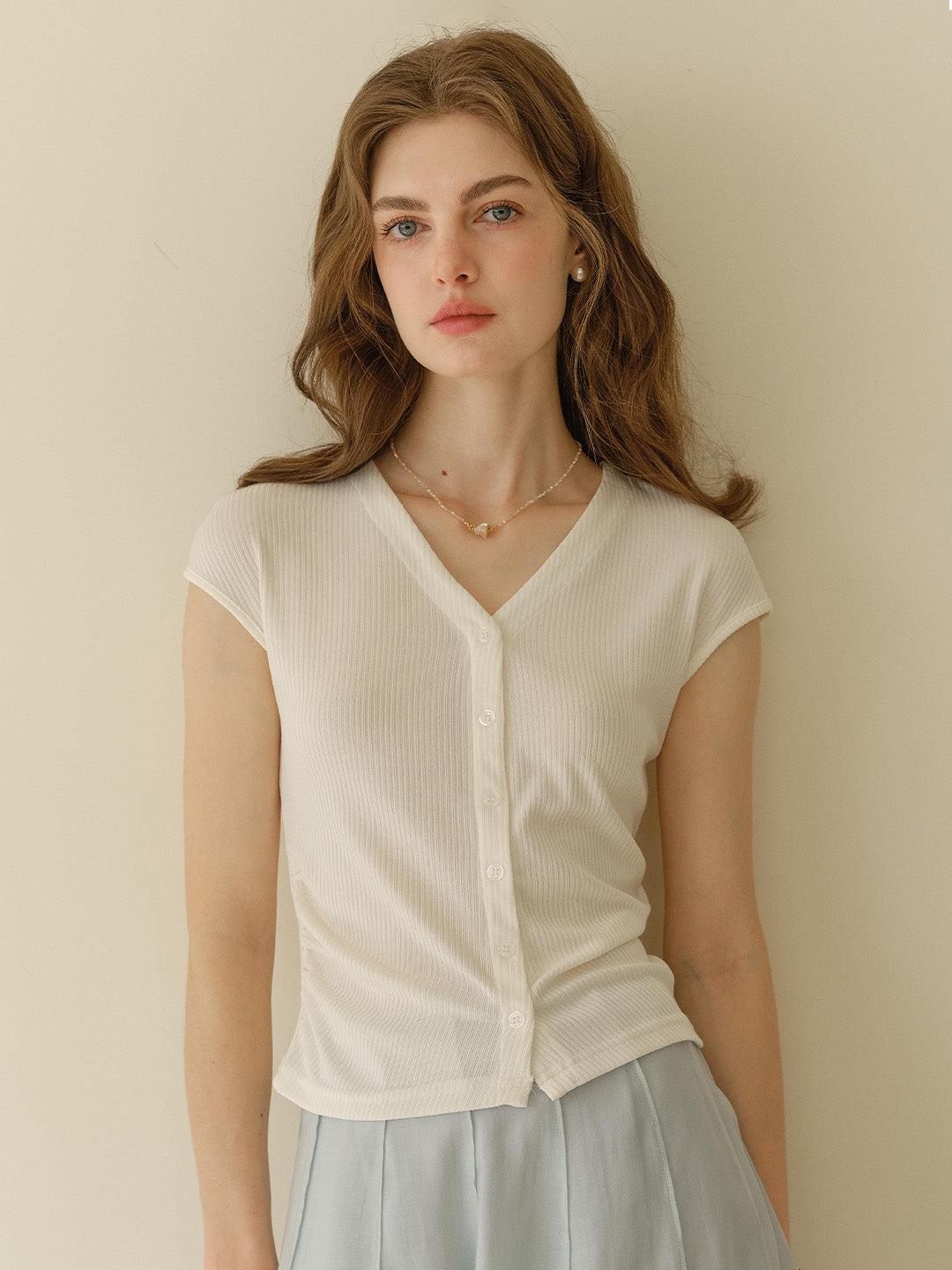 Blaire Simple V-Neck Blouse
