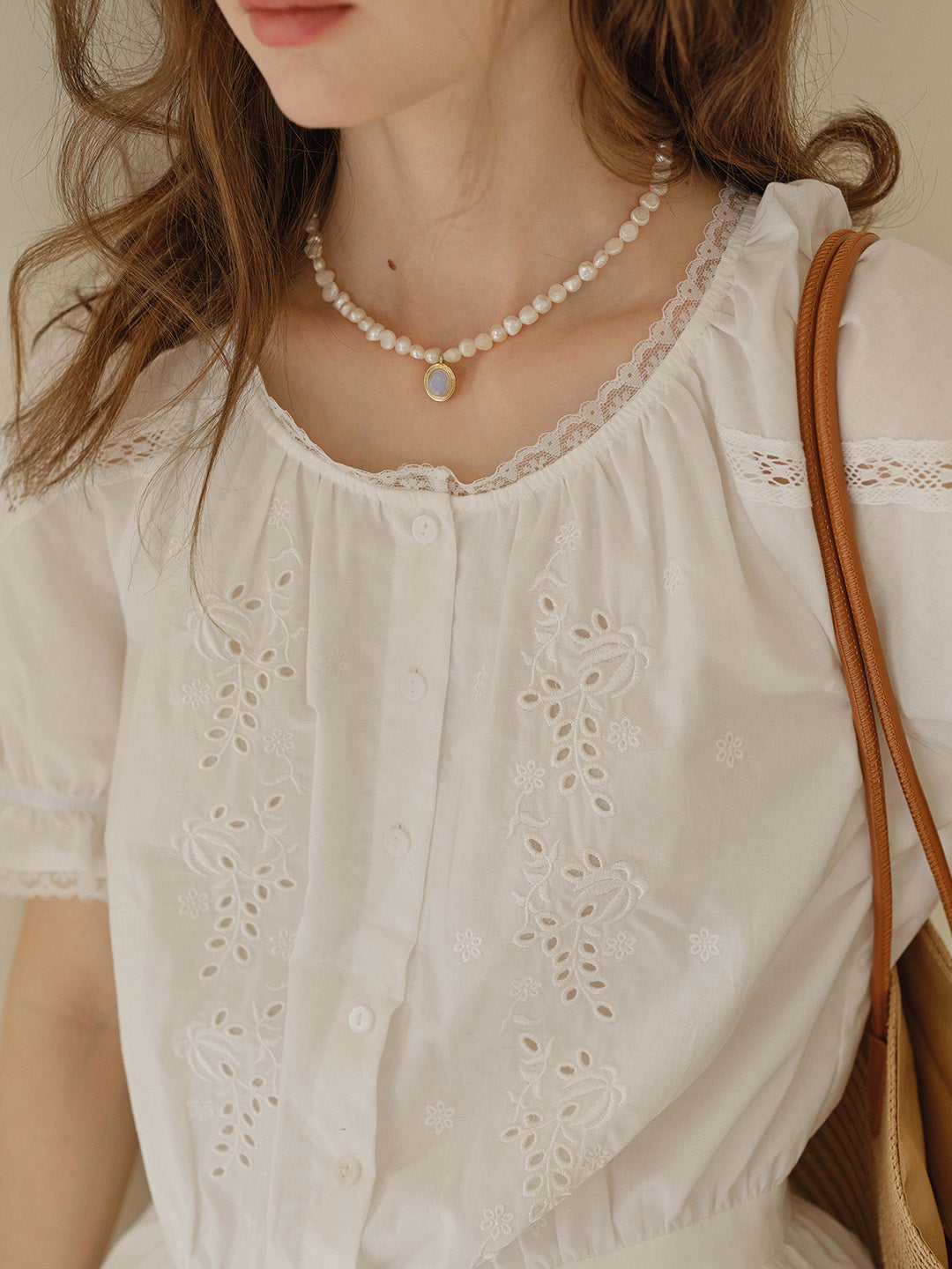 Samara Round Neck 100% Cotton Blouse