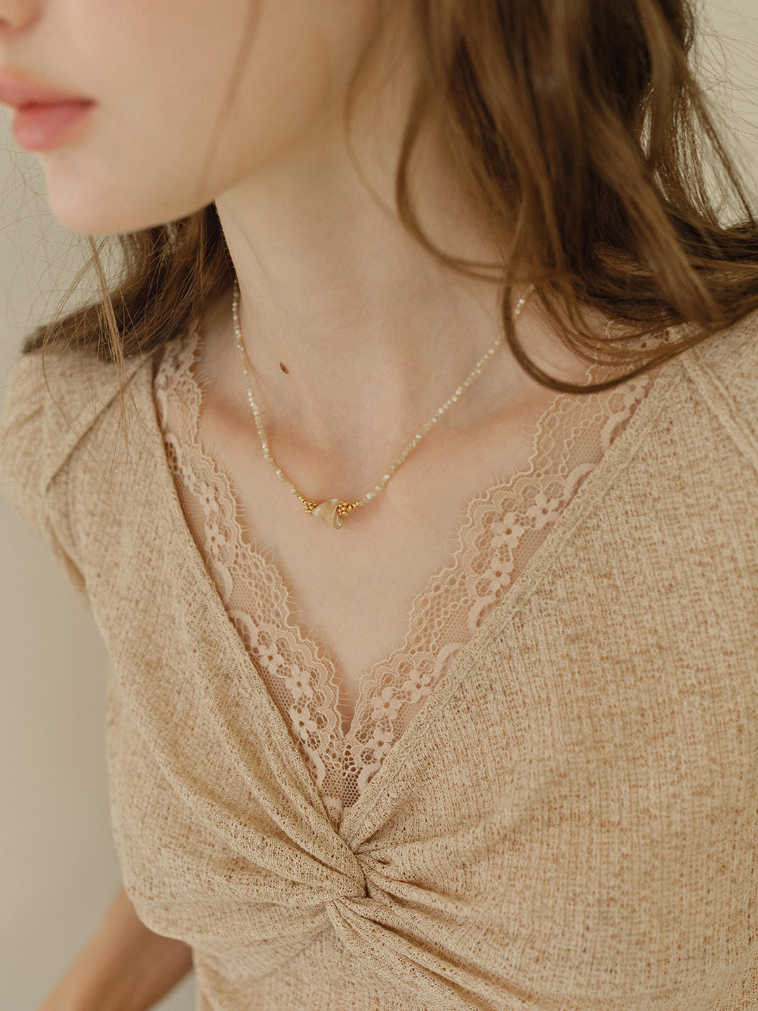 Mallory V-Neck Knotted Linen Blouse
