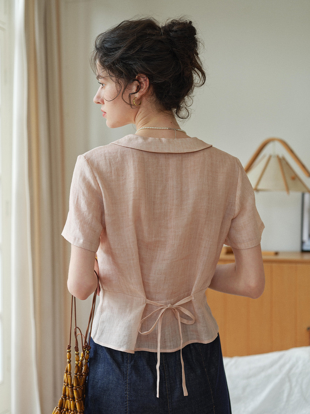 Sonnie V-Neck Ramie Shirt