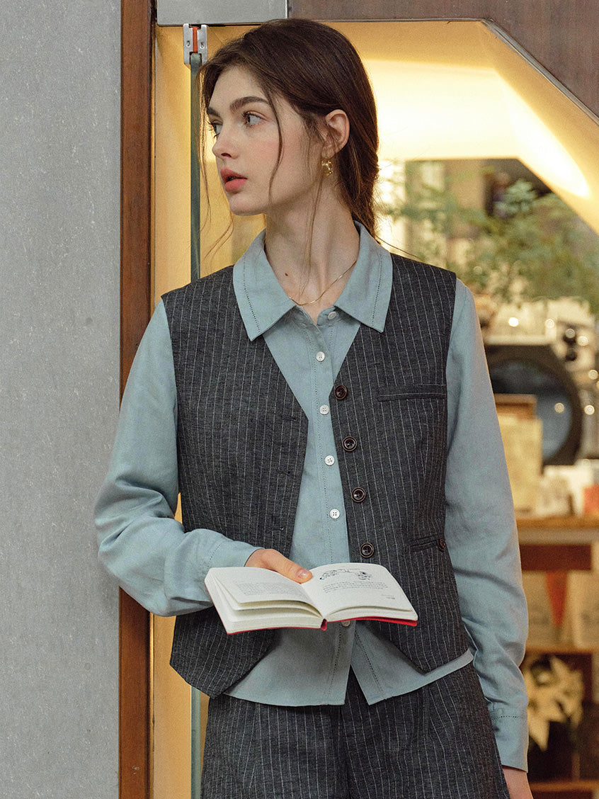 Mallory Classic Striped All-Purpose Vest