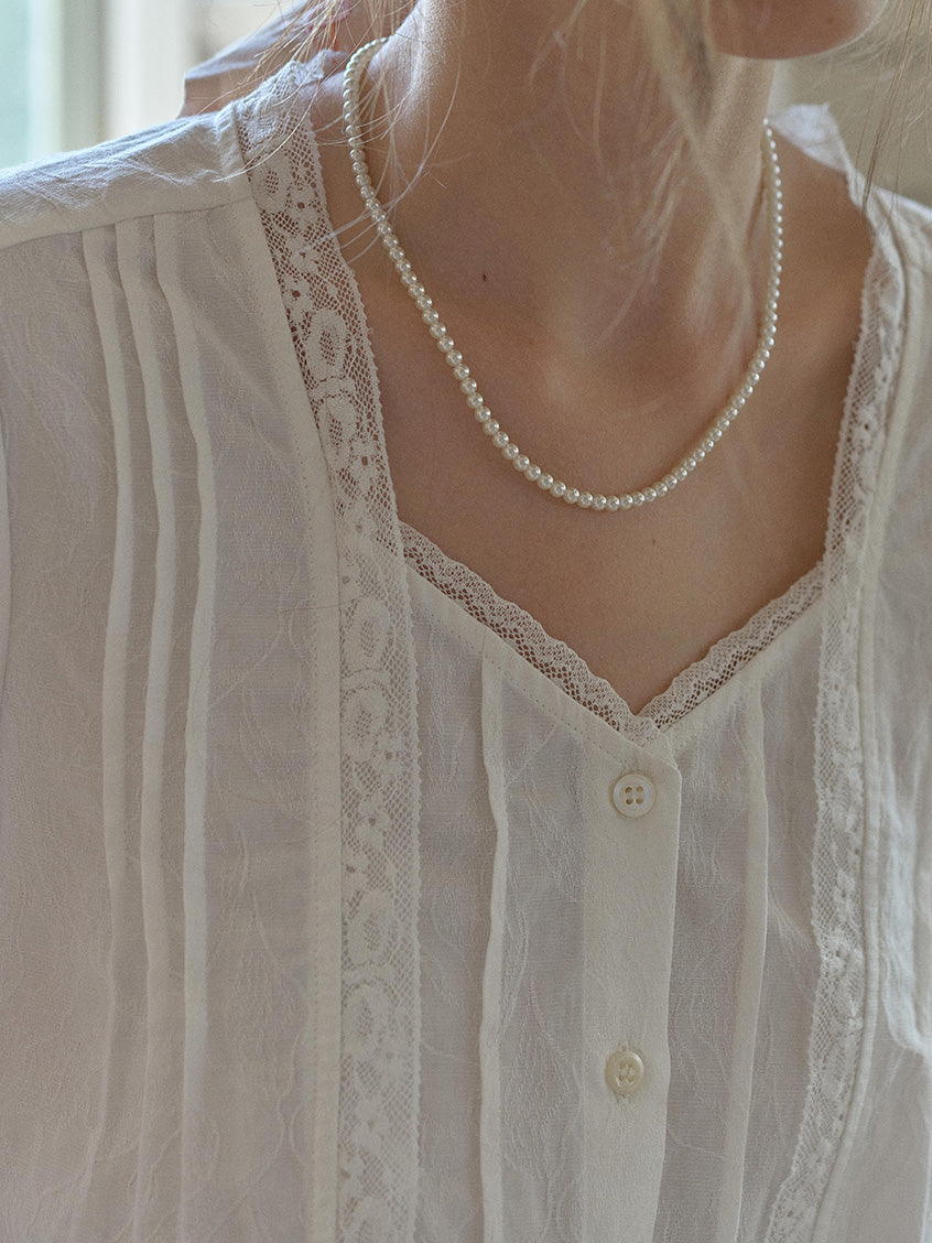 Juniper French Lace Embroidered Blouse