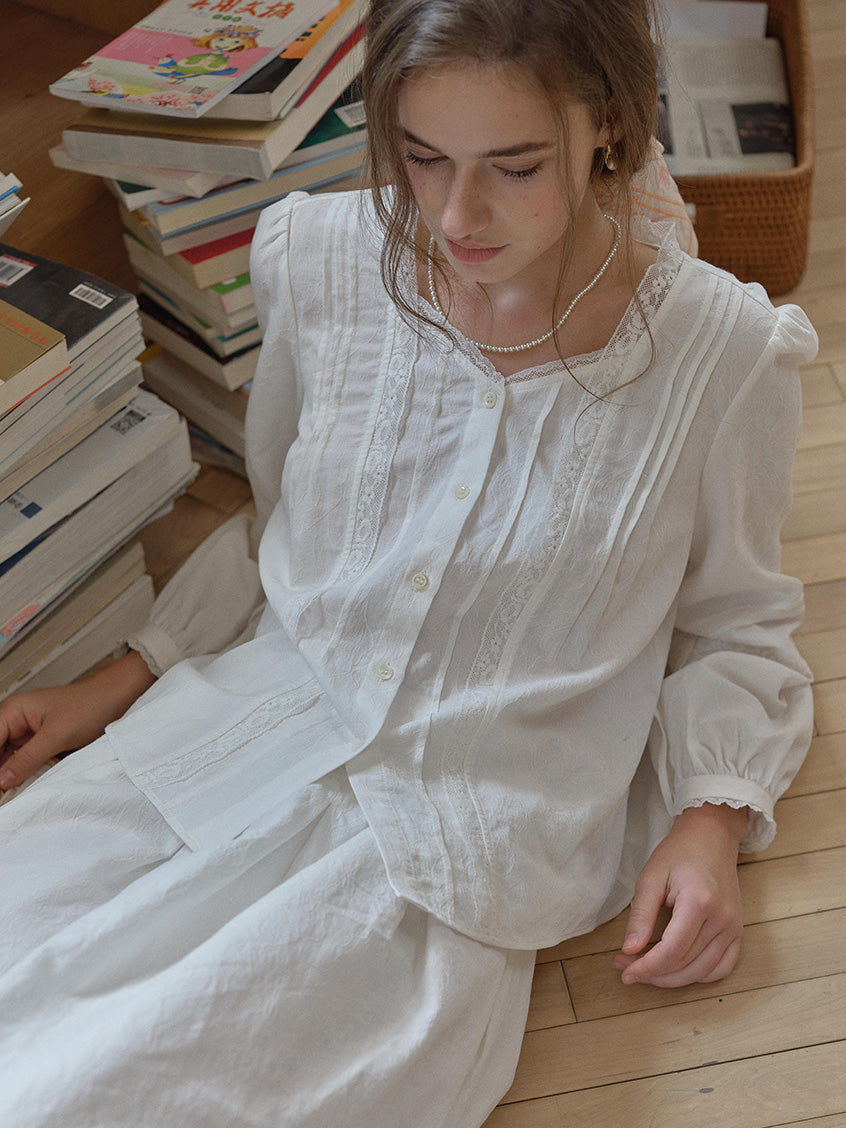 Juniper French Lace Embroidered Blouse