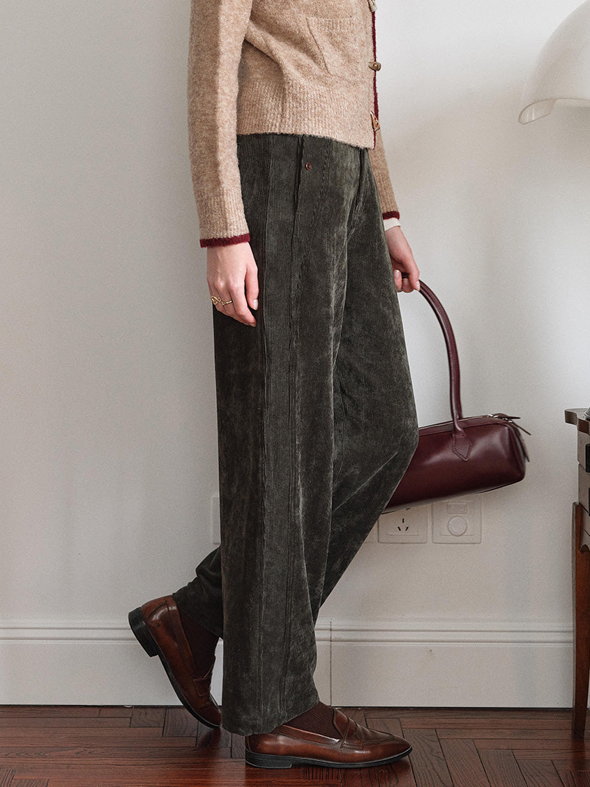 Ghislaine High-Waisted Wide-Leg Trousers