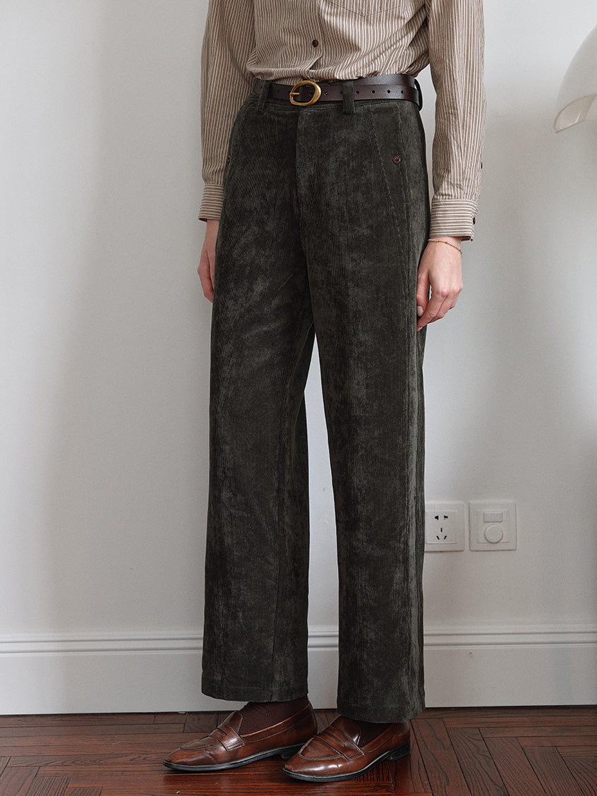 Ghislaine High-Waisted Wide-Leg Trousers