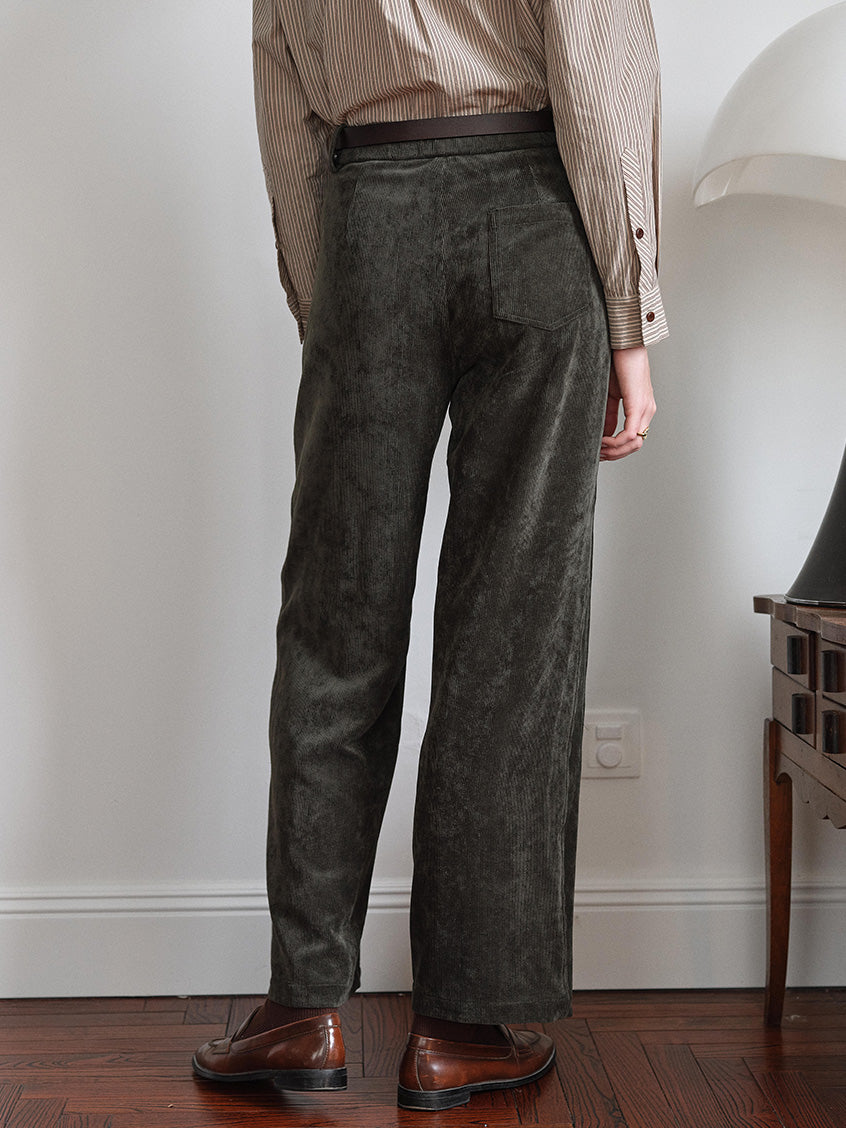 Ghislaine High-Waisted Wide-Leg Trousers