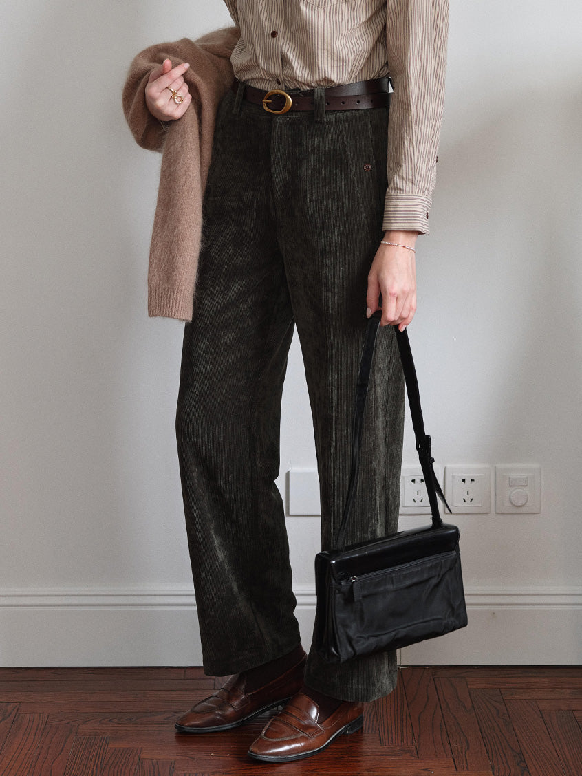 Ghislaine High-Waisted Wide-Leg Trousers