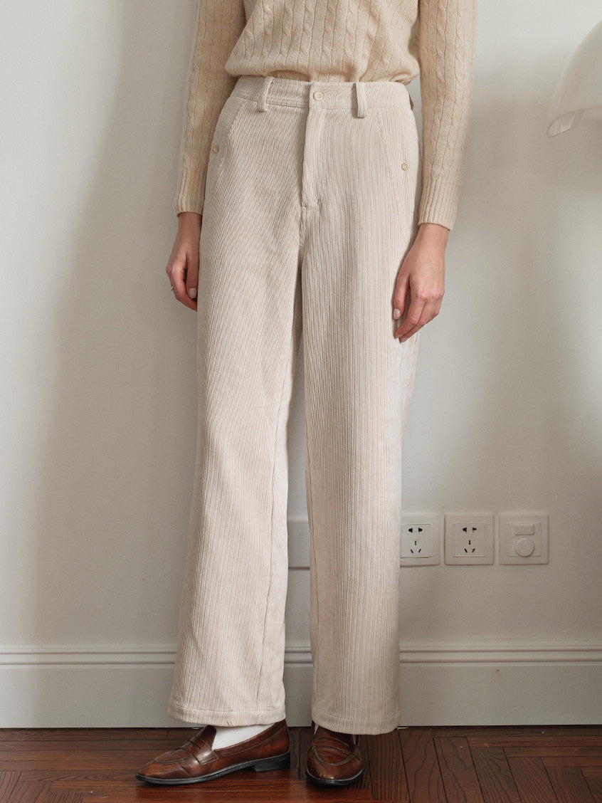 Ghislaine High-Waisted Wide-Leg Trousers