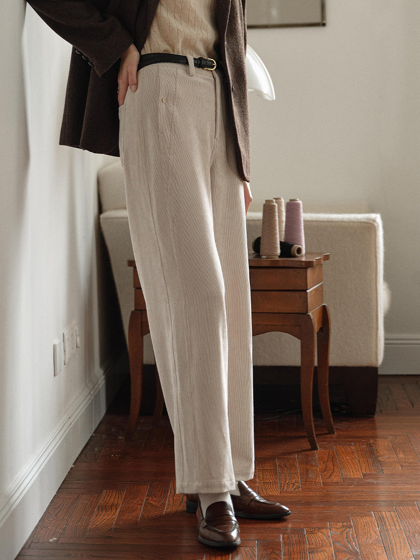 Ghislaine High-Waisted Wide-Leg Trousers