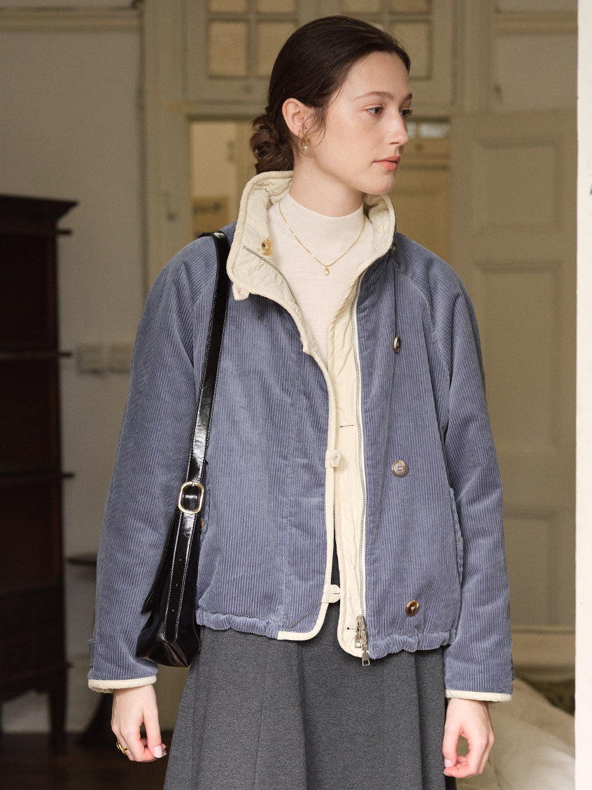 Gwendolen Reversible Corduroy Quilted Padded Jacket