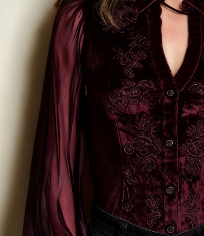 Sevyn V-Neck Long Sleeves Blouse