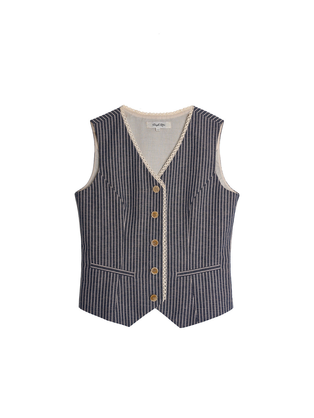 Allyson Striped Waistcoat Vest