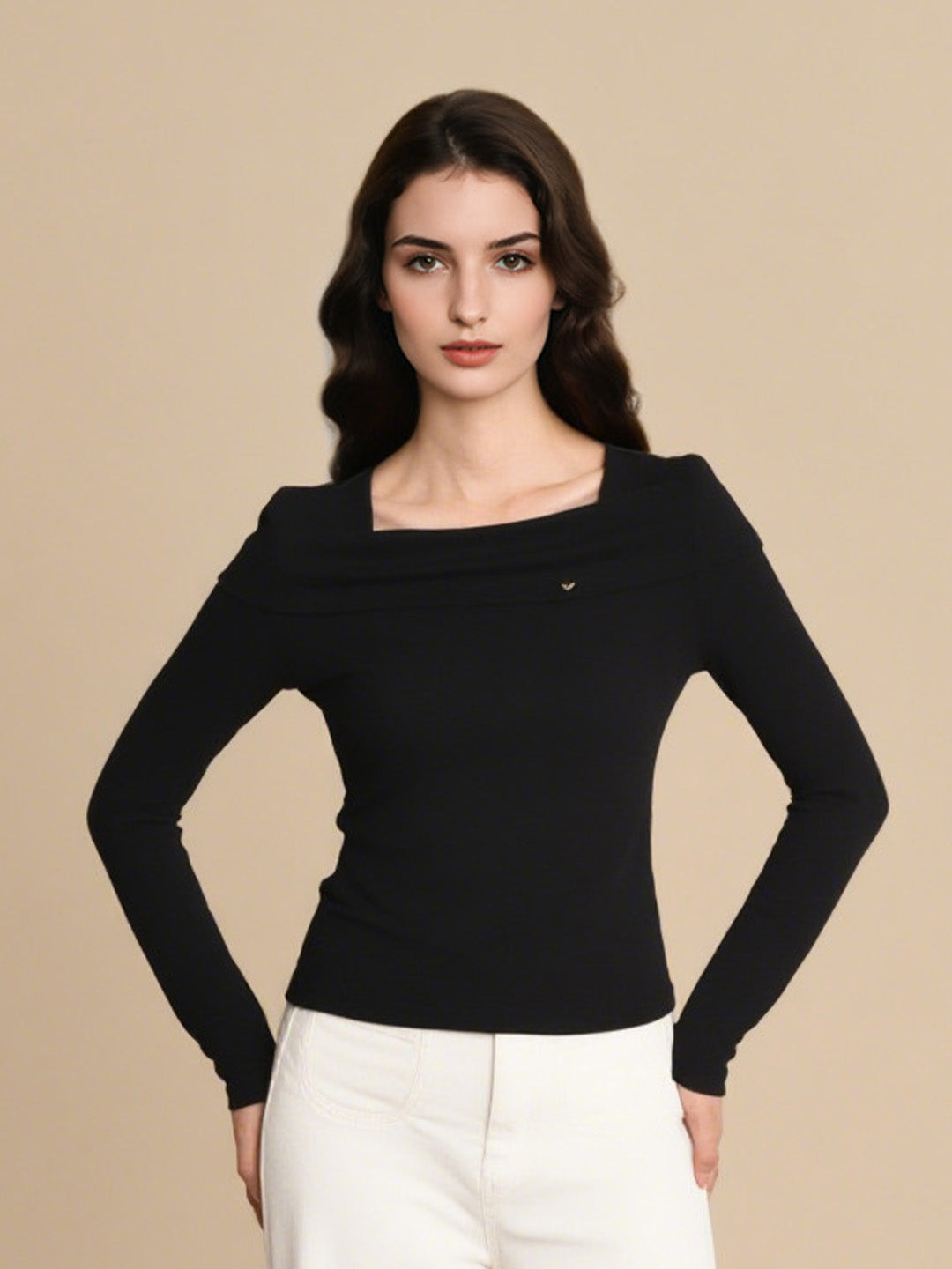 Joanna Simple Square Neck Top