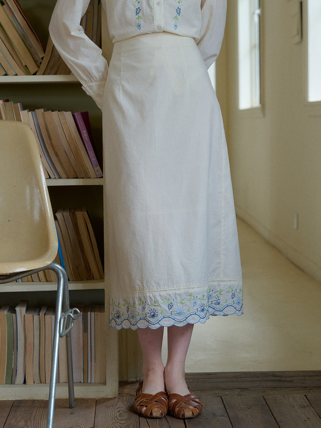 Julianna Embroidery 100% Cotton Skirt Julianna Embroidery 100% Cotton Skirt