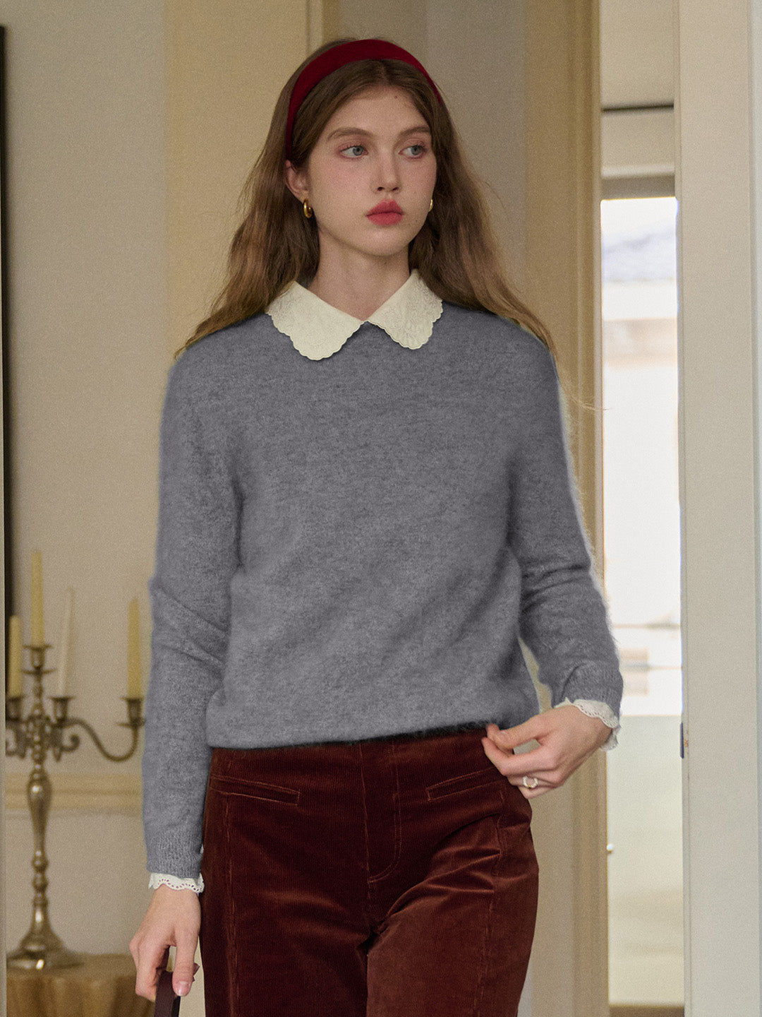 Izabella Round Neck Wool Sweater