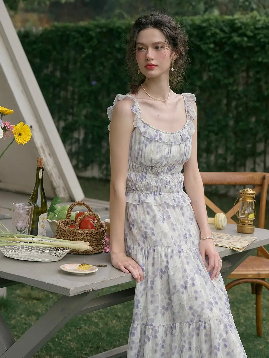 【Final Sale】Etta Square Neck Floral Dress