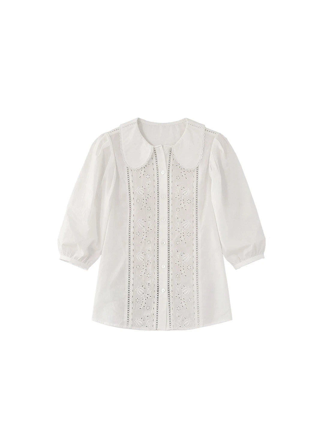 Emmeline Peter Pan Collar 100% Cotton Blouse