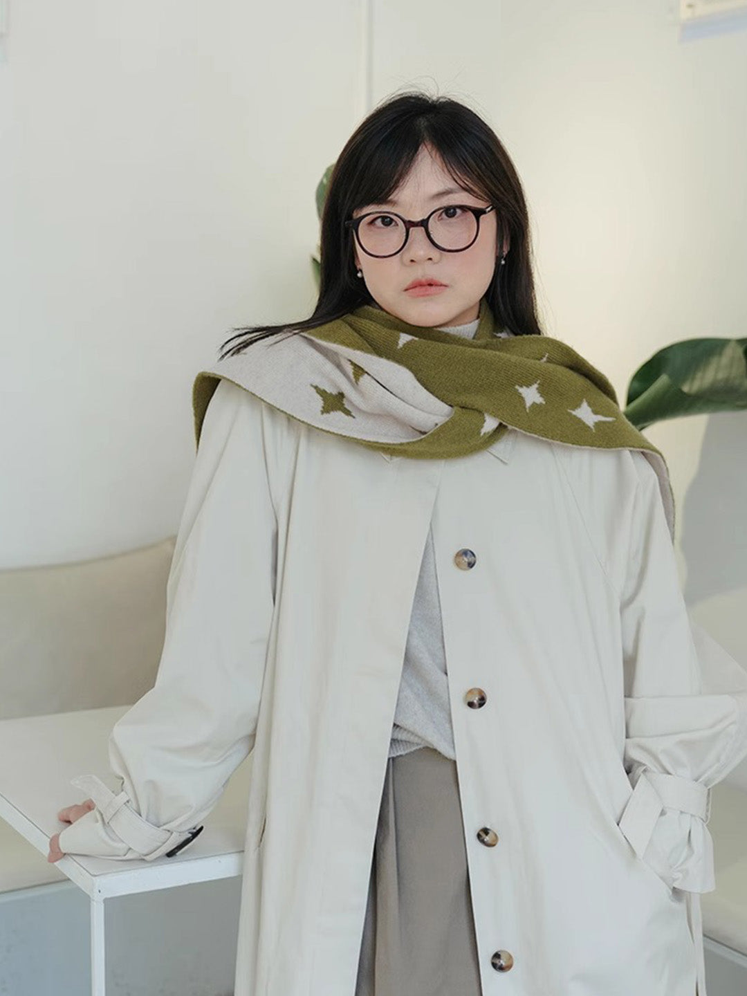 Chowxiaodou 100% Wool Scarf