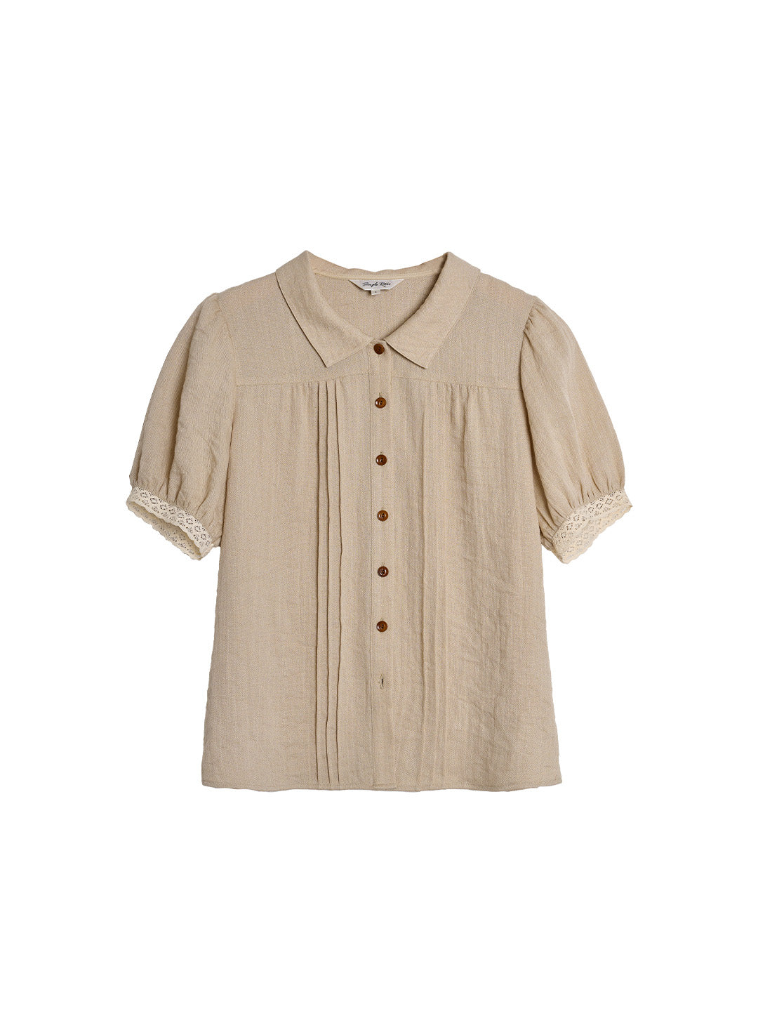 Selene Lapel Linen Blouse