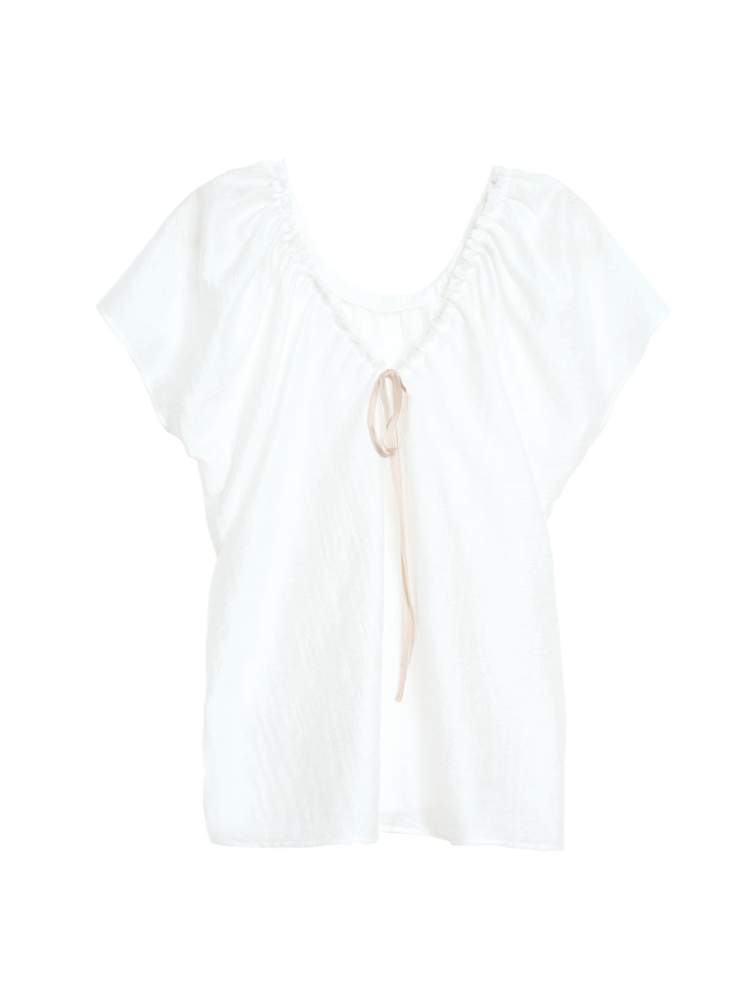 Selene Simple White Loose Blouse