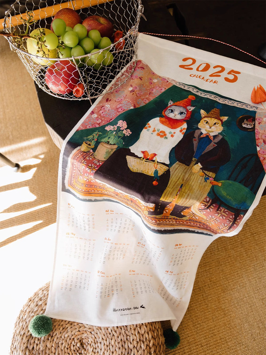 Chowxiaodou 2025 Illustrated Wall Calendar