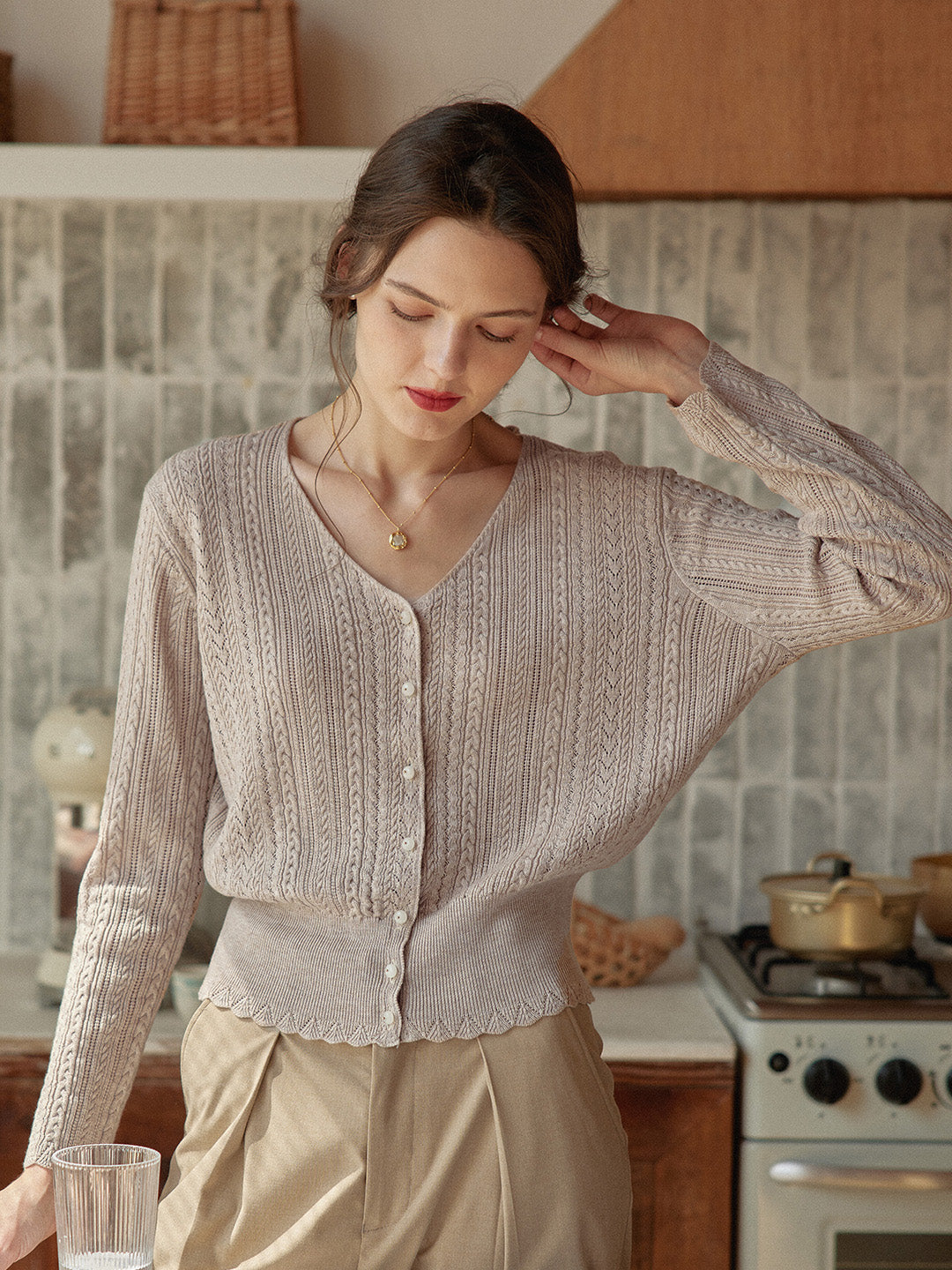 【Final Sale】Emma Cable Knit Cardigan