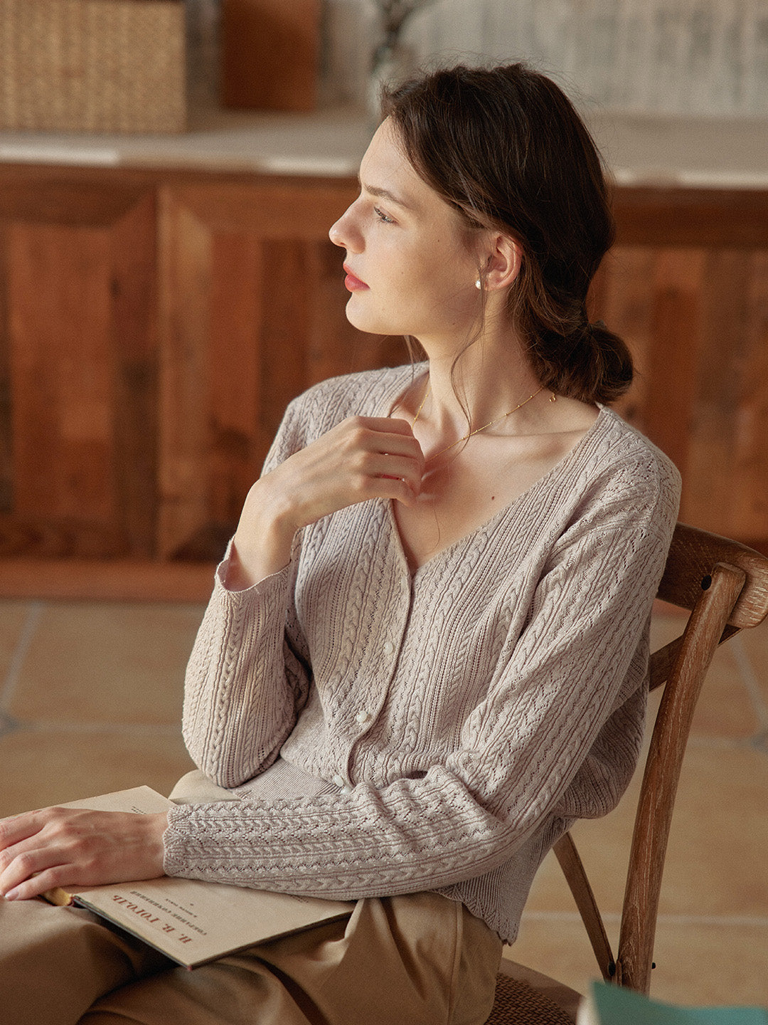 【Final Sale】Emma Cable Knit Cardigan