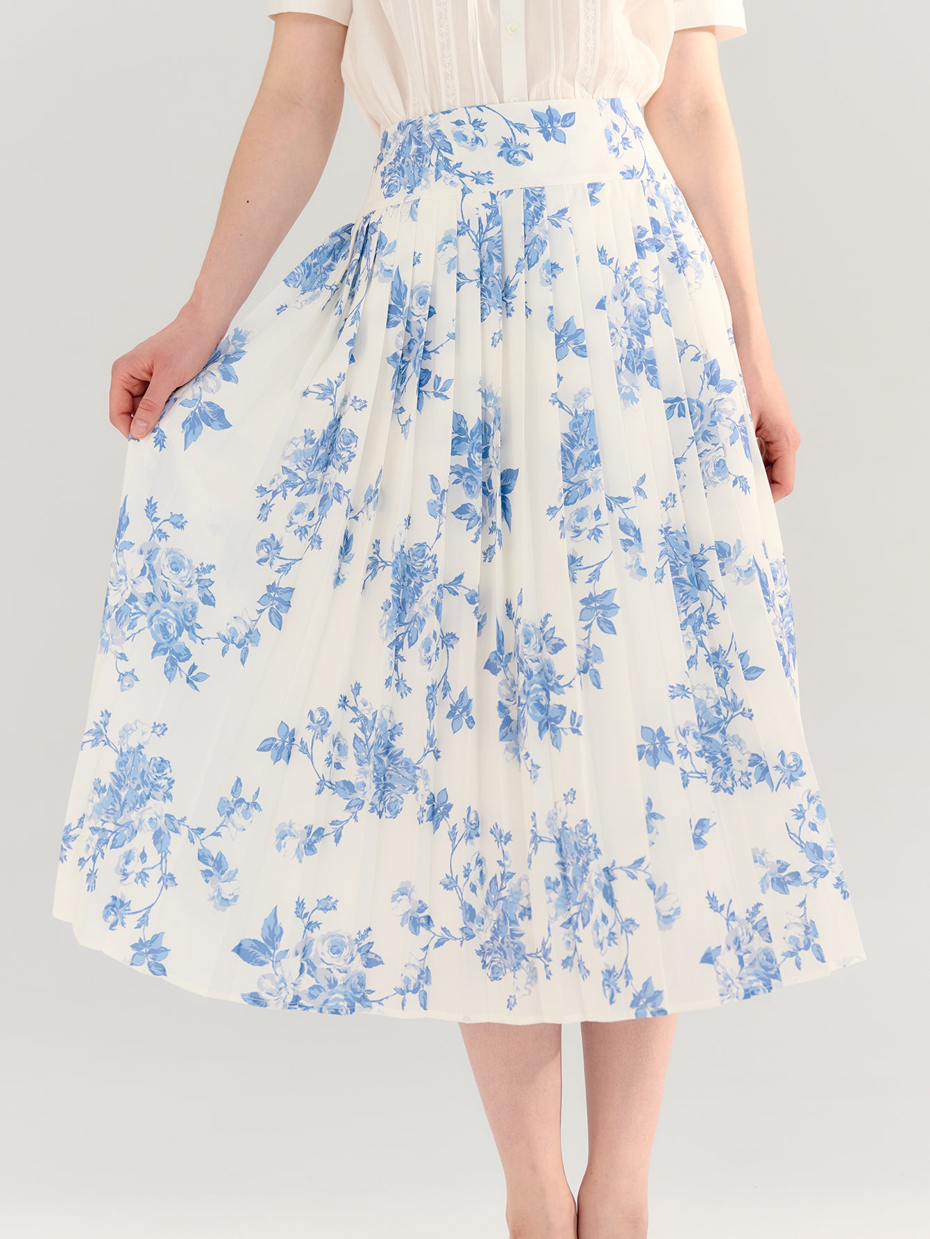 【Final Sale】Kaitlyn Figure Graphic Pleated Skirt