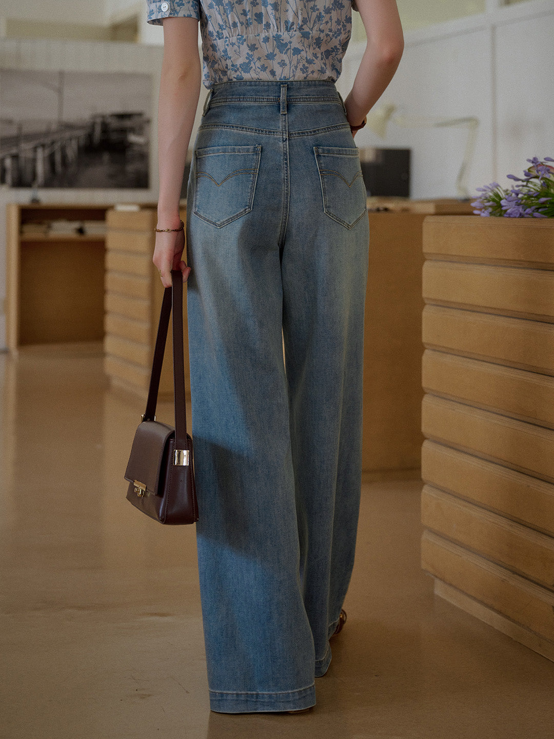 Kailan High-Waisted Cotton Jeans