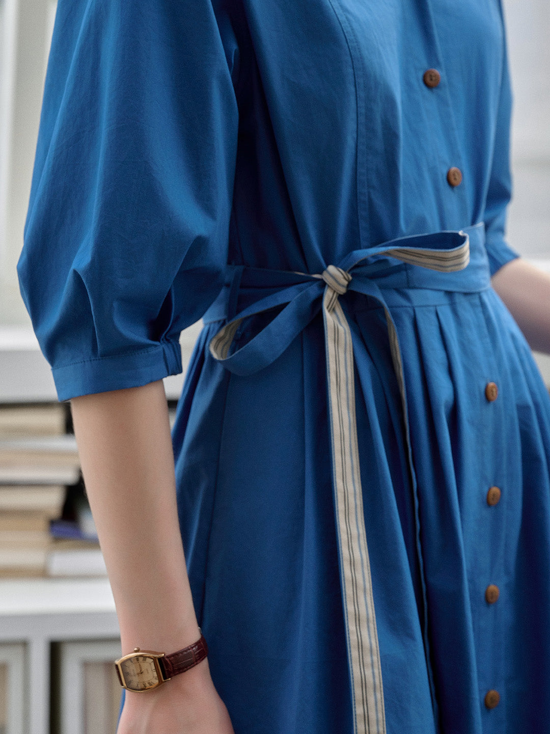 Dolly V-Neck 100% Cotton Dress