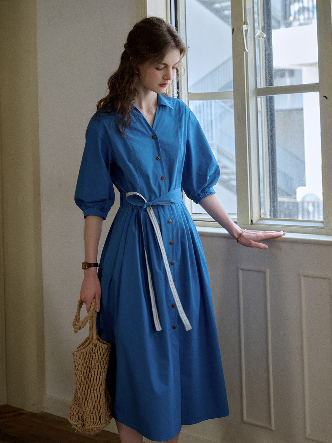 Dolly V-Neck 100% Cotton Dress Dolly V-Neck 100% Cotton Dress