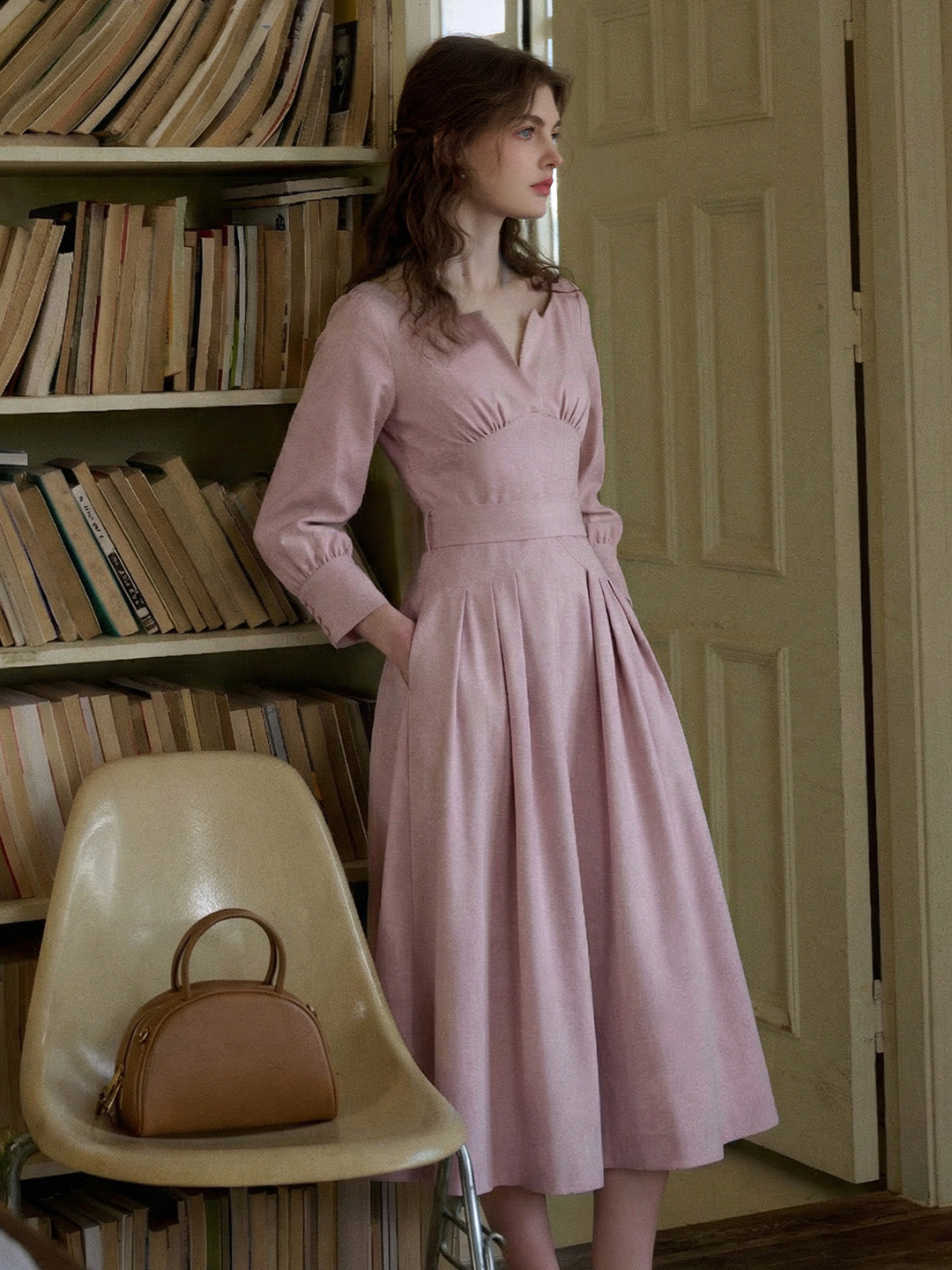 Katelyn Simple V-Neck Dress