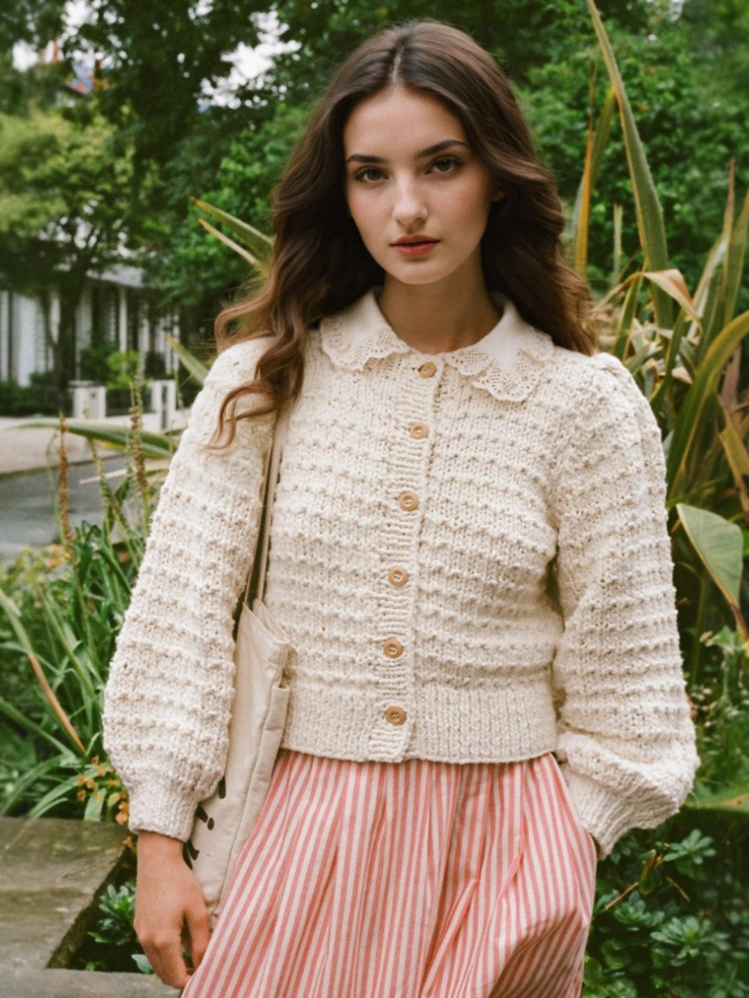 Amayah Lace Collar Cardigan