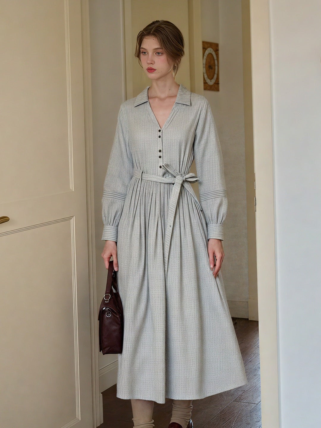 Jamie Lapel Waisted Dress