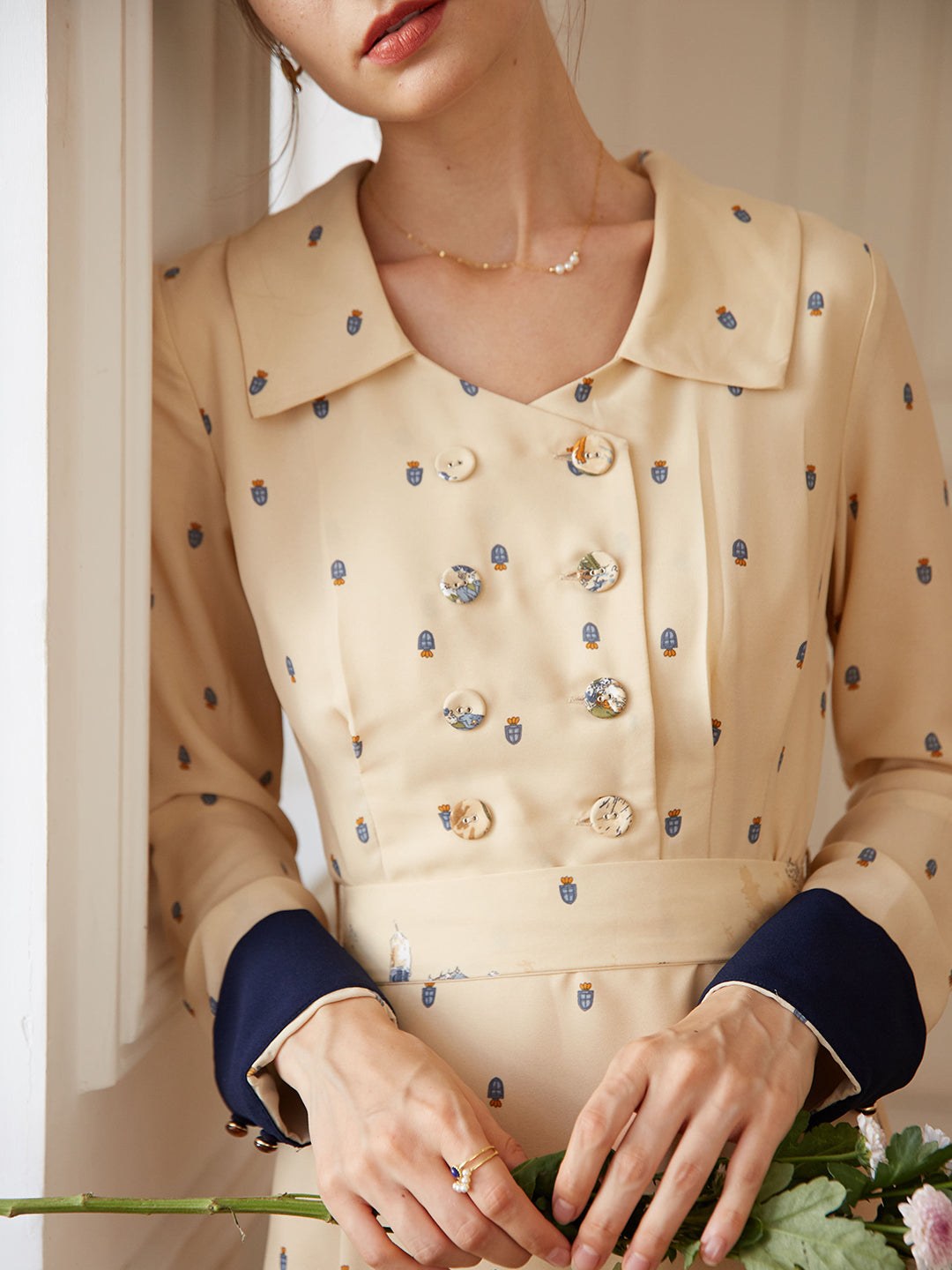 Elizabeth Retro Printed Dress