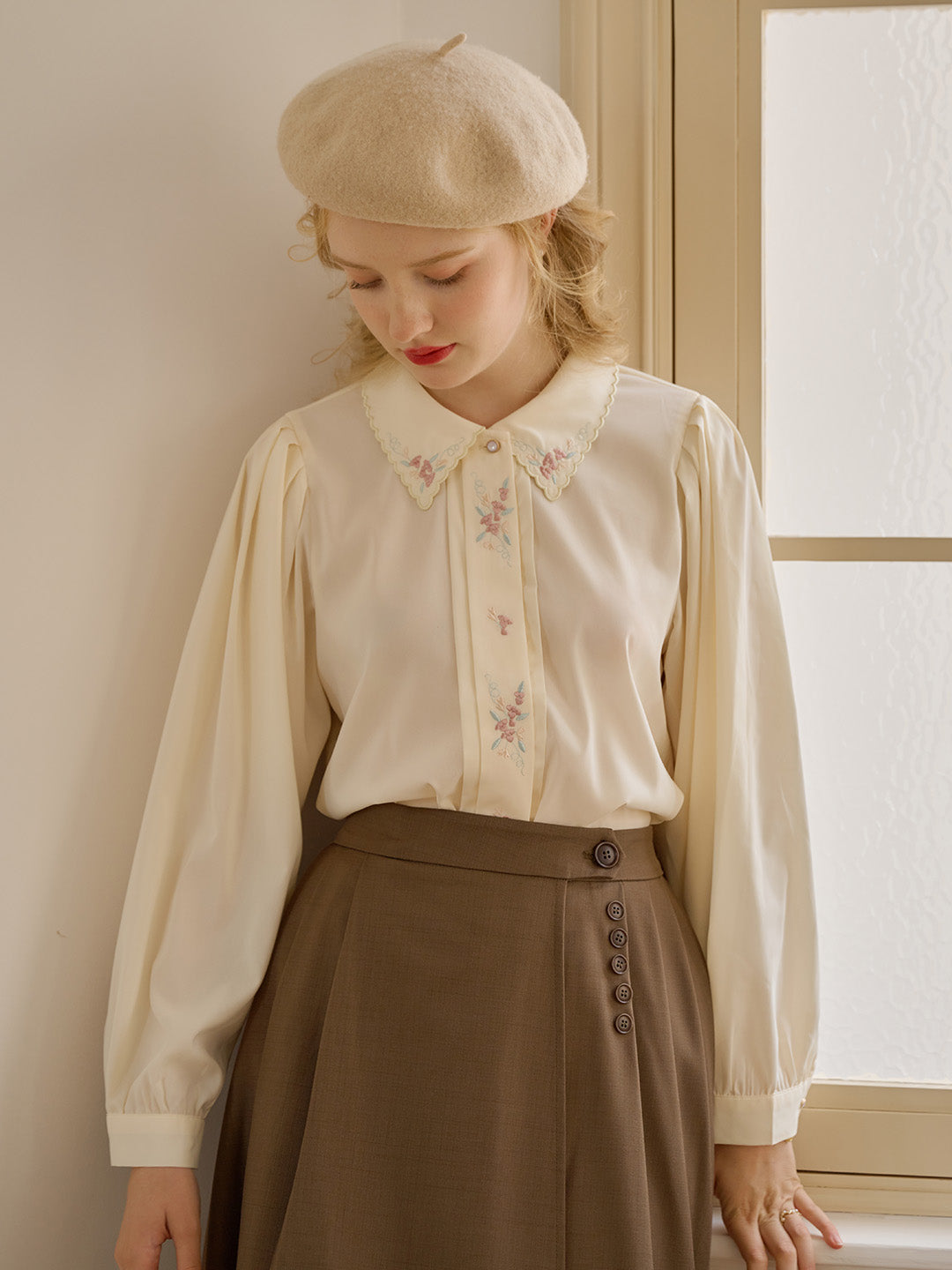 【Final Sale】Lexi Vintage Embroidered Blouse