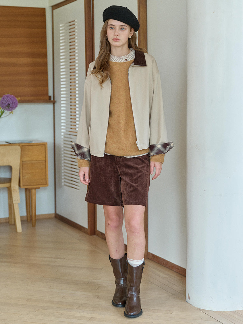 Mariah Plaid & Khaki Reversible Jacket