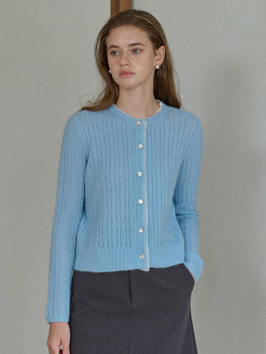 Kahlani V-Neck Cozy Brushed Knit Cardigan