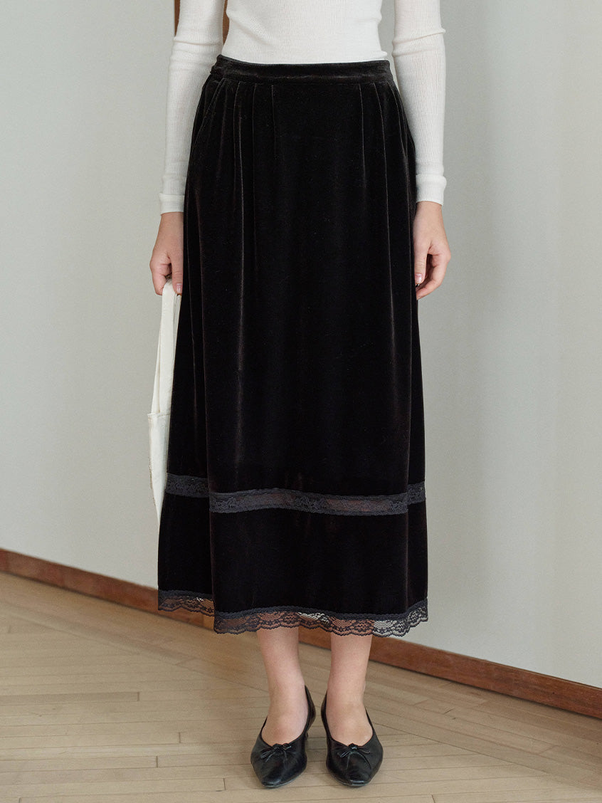Violette All-Purpose Lace Bottom Midi Skirt