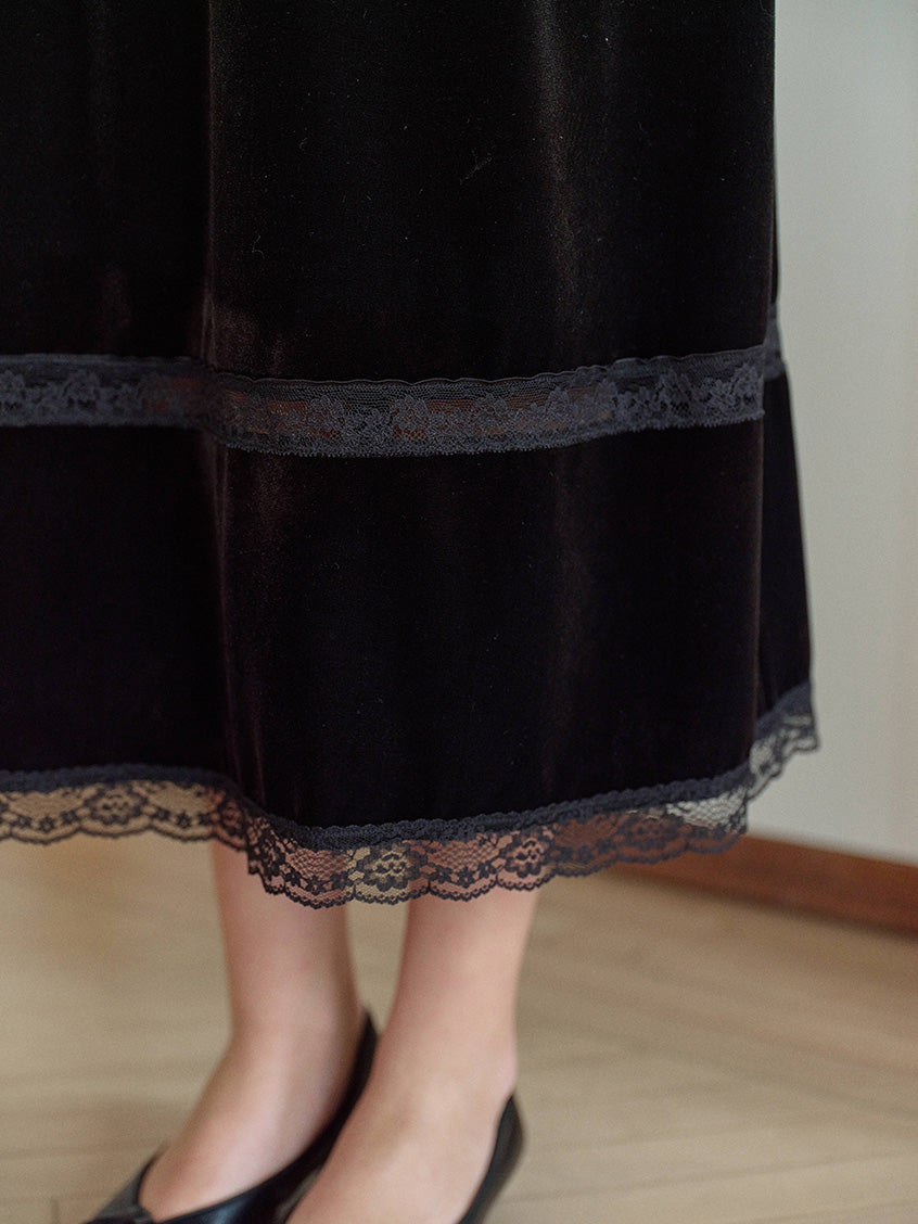 Violette All-Purpose Lace Bottom Midi Skirt