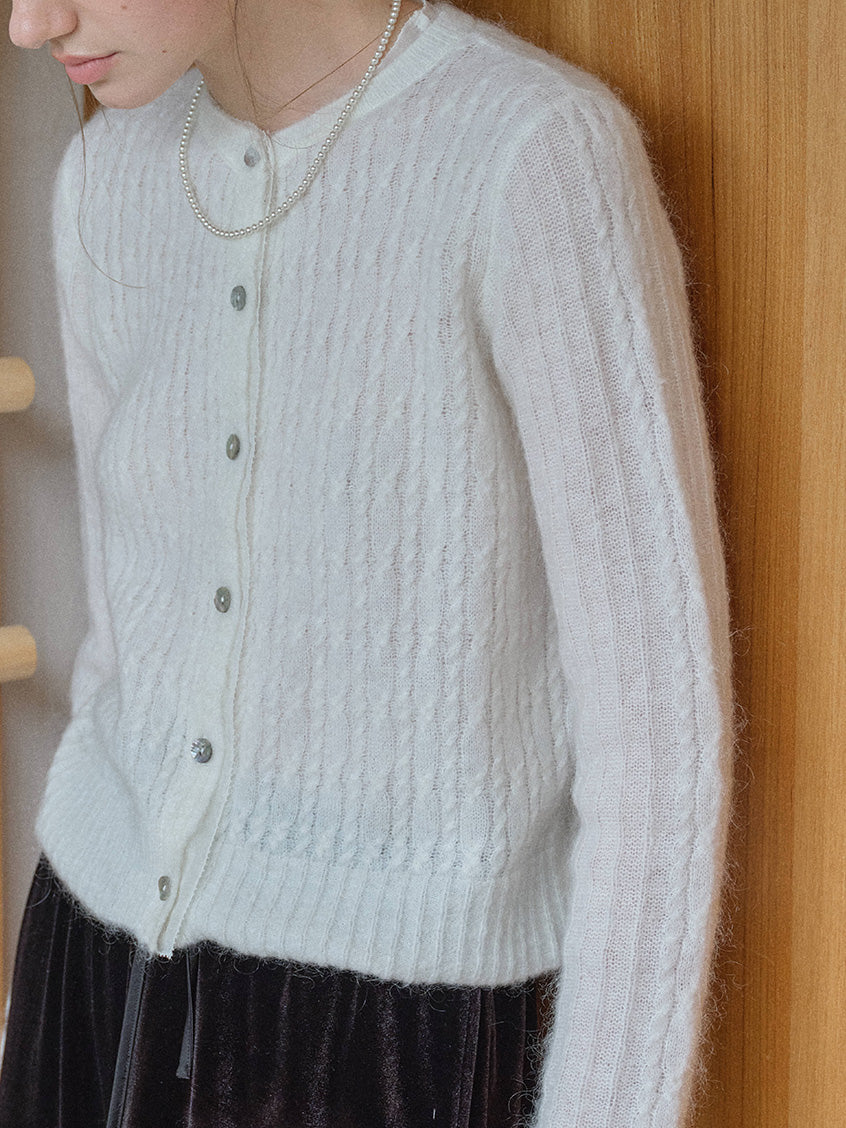 Kahlani V-Neck Cozy Brushed Knit Cardigan
