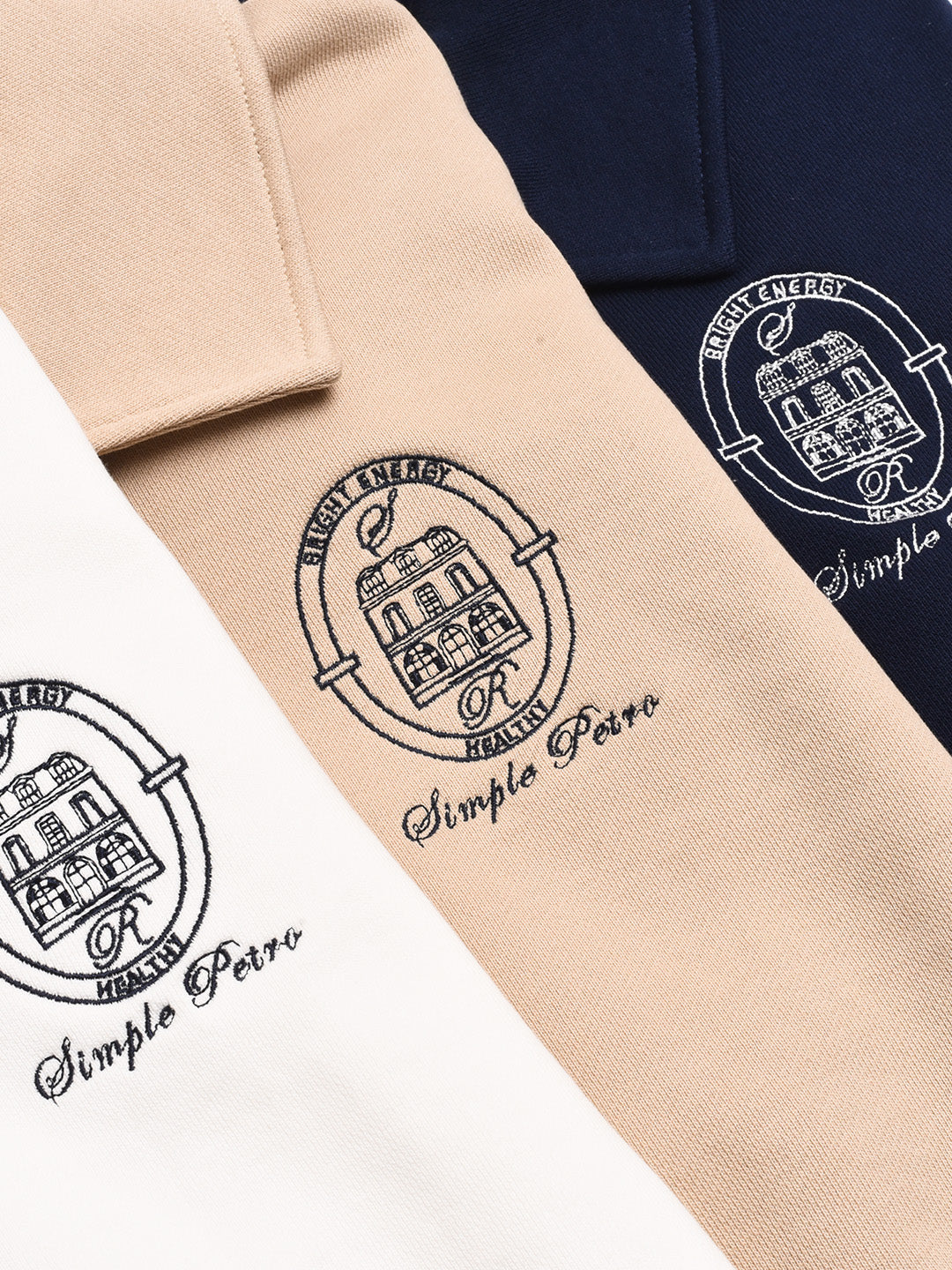 Daleyza Polo Collar 100% Cotton Sweatshirt