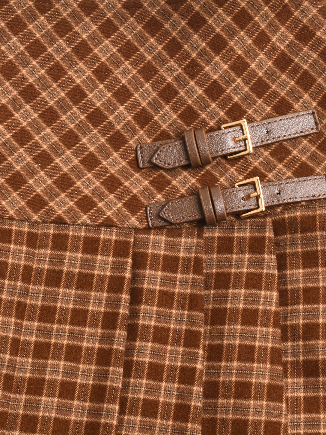 Miracle A-Line Plaid Cotton Skirt