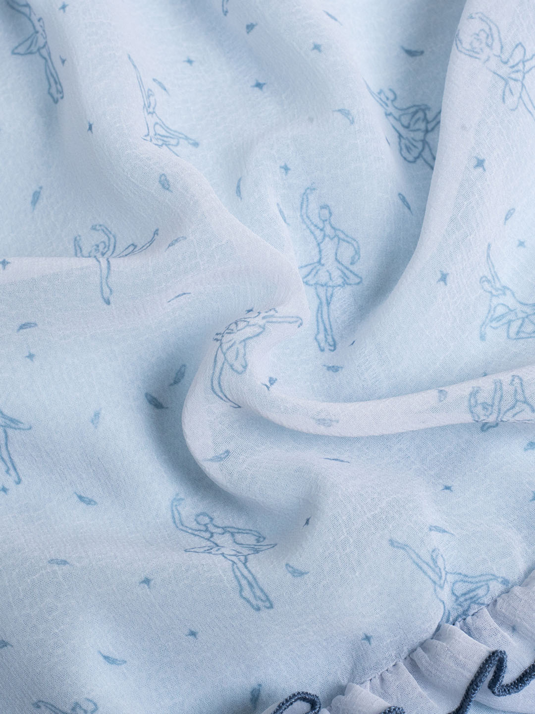 【Final Sale】Paulina Original Ballet Girl Print Square Neck Lace Sleeve Dress