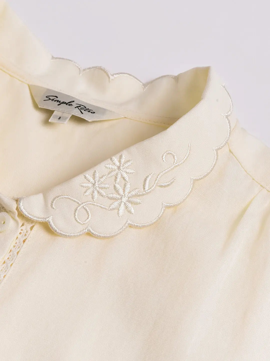 Xyla Peter Pan Collar Embroidered Blouse