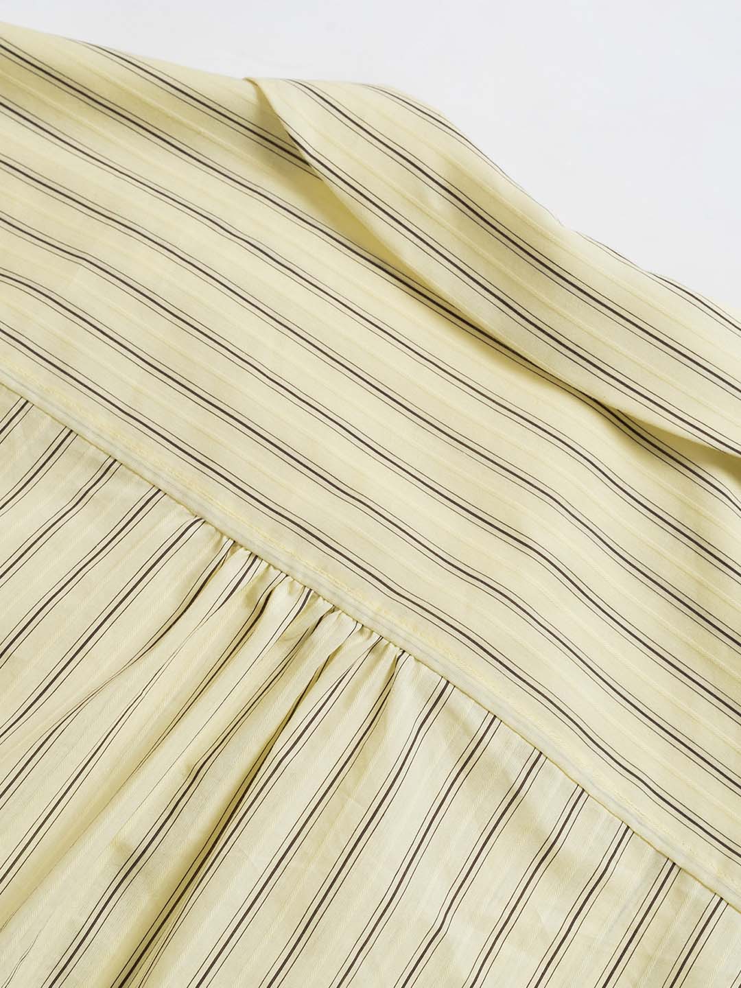 【Final Sale】Georgina Vintage Classic Suit Collar Striped Shirt