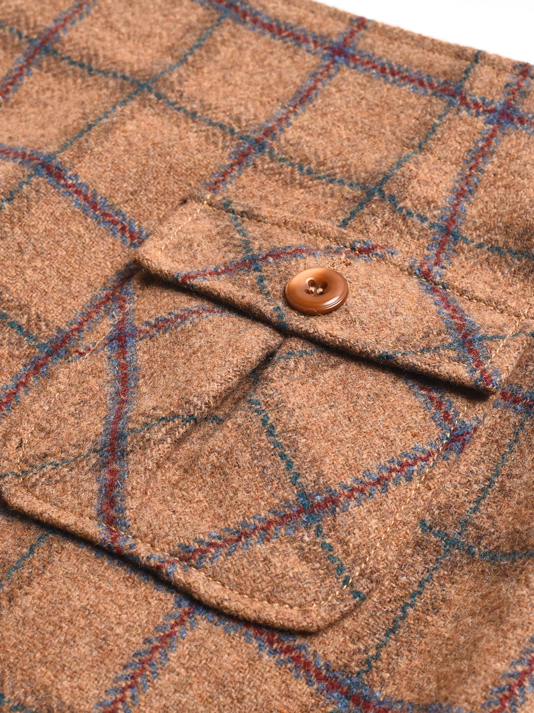 Ila Plaid Wool Midi Skirt