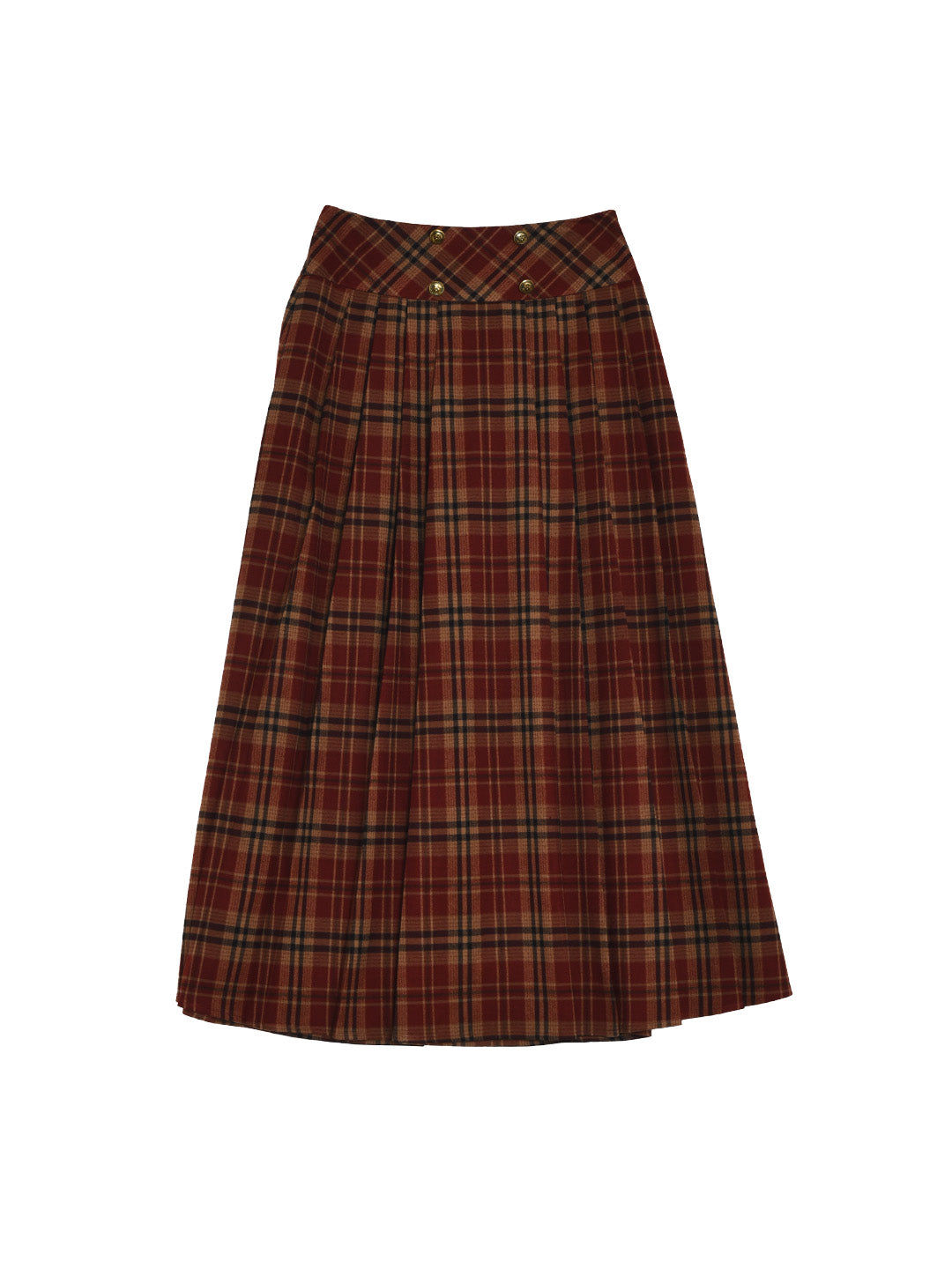 Georgina A-Line Plaid Skirt